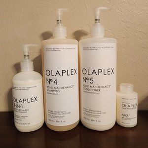 Olaplex #3 (sealed), #4 (98% full), #5(92% full), 4-in-1 (95% full)